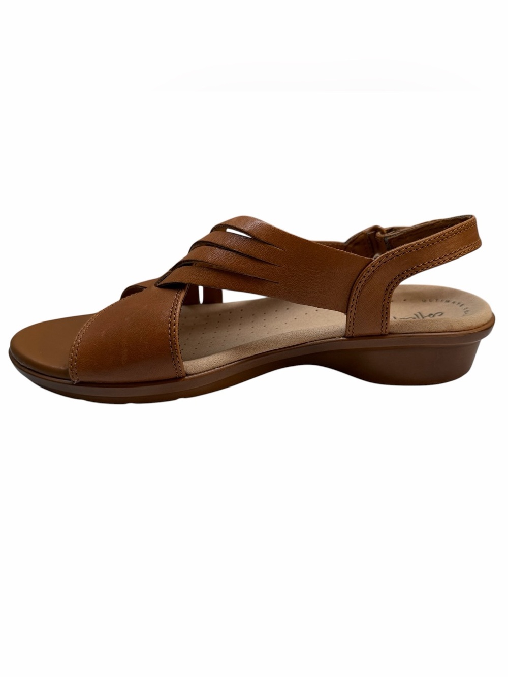 Clarks Loomis Cassey Tan Leather Comfort Sandals Women’s 7M NEW - Picture 5 of 9